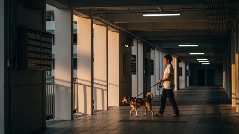 Loose-leash walking in Singapore’s shared spaces