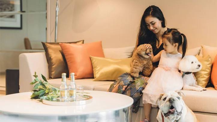 Great World Residences pet-stay promotional photograph