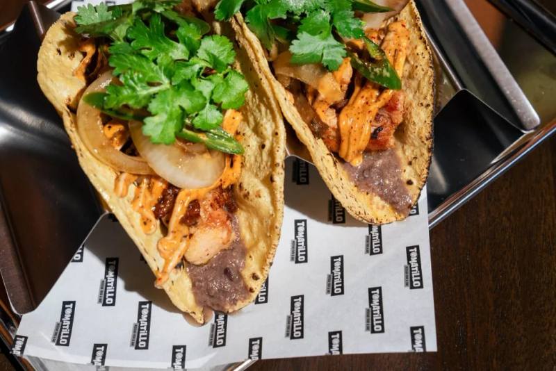 Tacos pictured on Tomatillo's official website