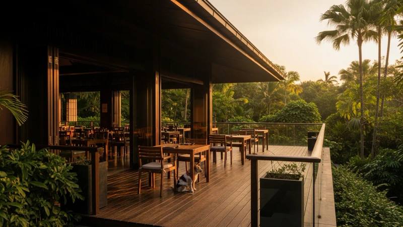 Wafu by Wildseed outdoor terrace at 1-Flowerhill Sentosa, a dog-friendly Japanese restaurant in Singapore